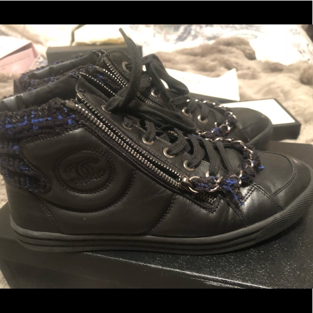 Chanel hi-top shoes